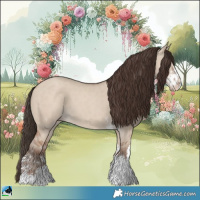 Horse Color:Classic Champagne Dun Sabino