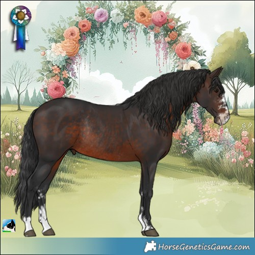 Horse Color:Brown Sabino Rabicano 