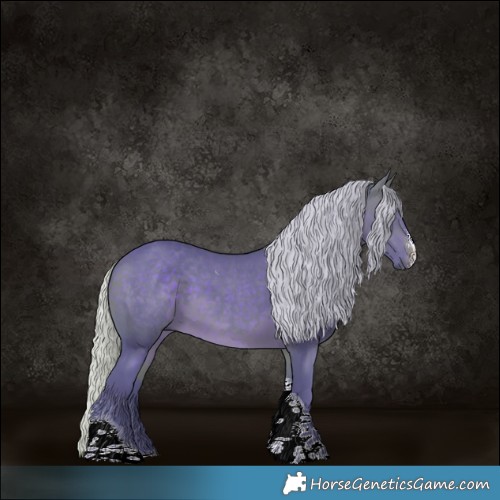 Horse Color:Watercolor Silver Brown Sabino Tobiano 
