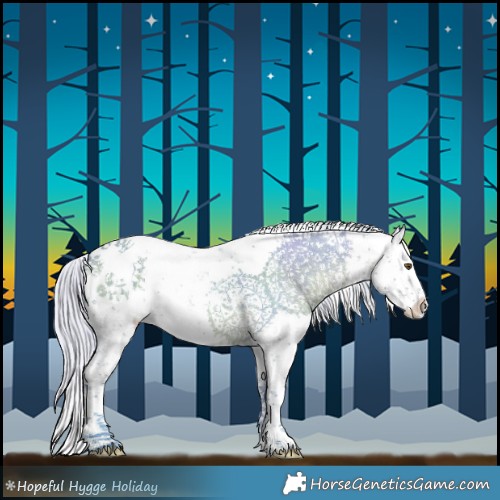 Horse Color:Watercolor White Spotted Silver Brown Dun Sabino Blanket 