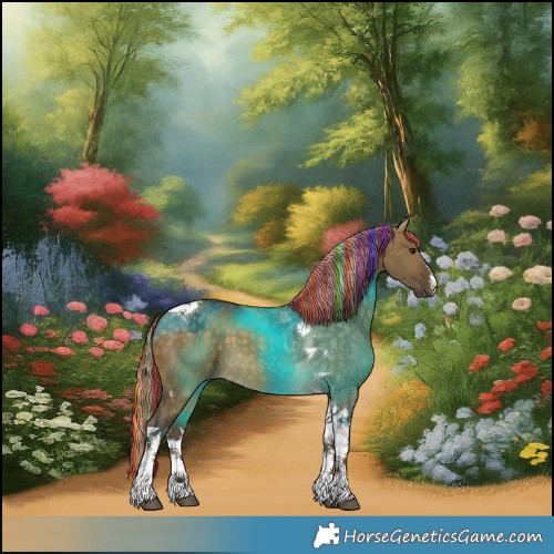Horse Color:Painted White Spotted Silver Buckskin Dun Tobiano 