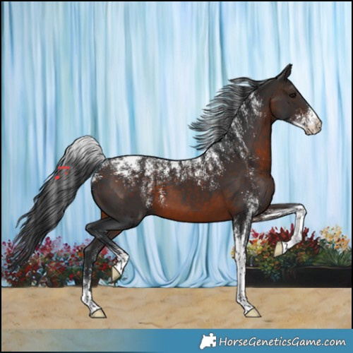 Horse Color:Powder White Brown Mushroom 