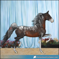 Horse Color:Powder White Brown Mushroom 