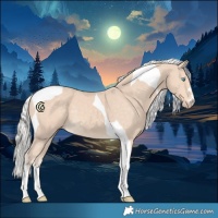 Horse Color:Silver Smoky Creme Tobiano 