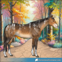 Horse Color:Powder White Buckskin 