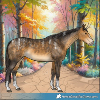 Horse Color:Powder White Buckskin 