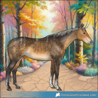 Horse Color:Powder White Silver Buckskin 