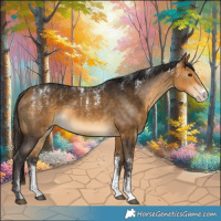 Horse Color:Powder White Buckskin 