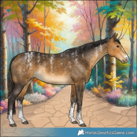Horse Color:Powder White Buckskin 