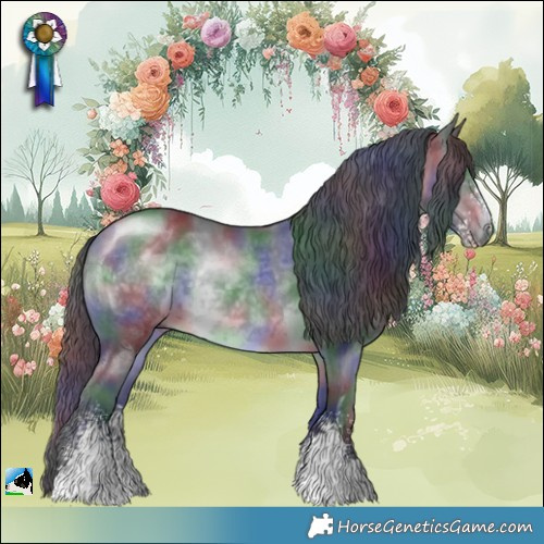 Horse Color:Nacre Brown Chinchilla Sabino Rabicano 