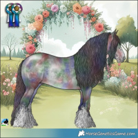 Horse Color:Nacre Brown Chinchilla Sabino Rabicano 
