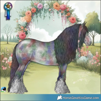 Horse Color:Nacre Brown Chinchilla Sabino Rabicano 