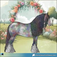 Horse Color:Nacre Brown Chinchilla Sabino Rabicano 