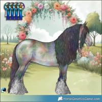 Horse Color:Nacre Brown Chinchilla Sabino Rabicano 