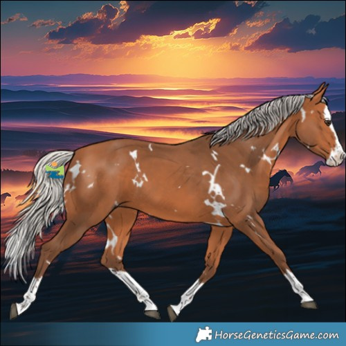 Horse Color:White Spotted Silver Bay Splash 