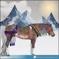 Horse Color:Nacre Silver Brown Tobiano 