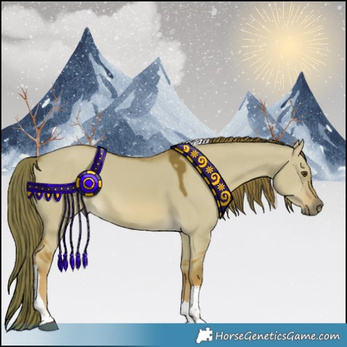 Horse Color:Watercolor Red Dun Tobiano Rabicano 