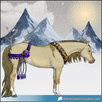Horse Color:Watercolor Red Dun Tobiano Rabicano 