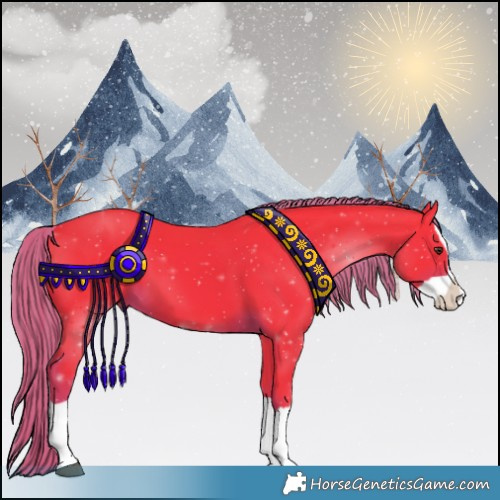 Horse Color:Watercolor Liver Chestnut Splash 