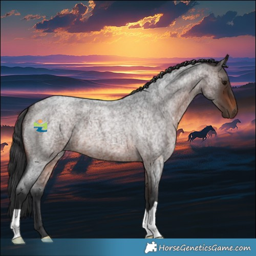 Horse Color:Brown Roan 