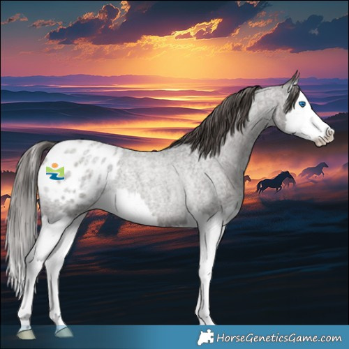 Horse Color:Grullo Roan Splash Appaloosa Rabicano 