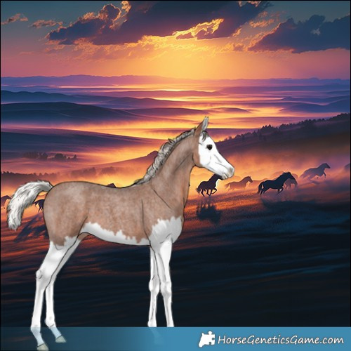 Horse Color:Silver Blue Roan Splash Appaloosa 