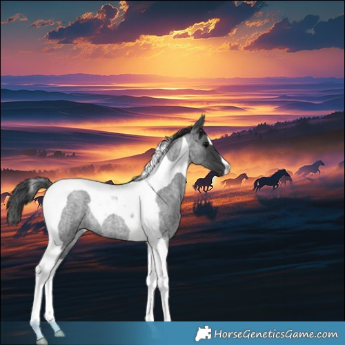 Horse Color:Blue Roan Tobiano Rabicano 