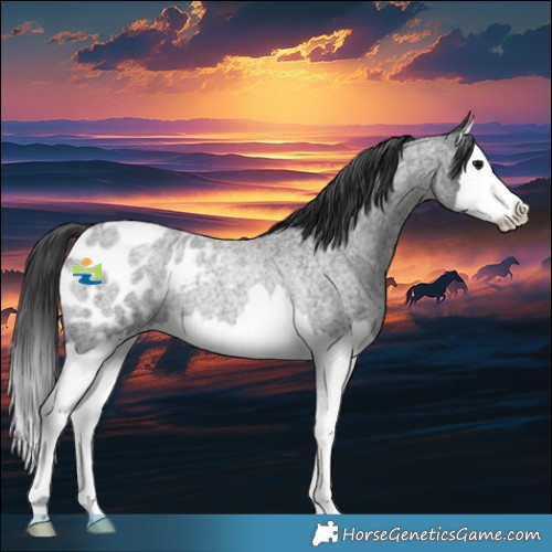 Horse Color:Blue Roan Splash Appaloosa Rabicano 
