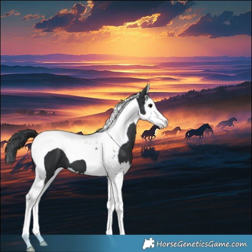Horse Color:Black Splash Tobiano 