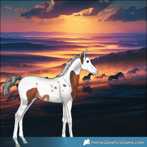 Horse Color:Brown Splash Tobiano Rabicano 