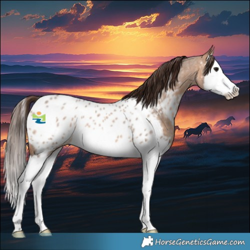 Horse Color:Bay Roan Dun Splash Appaloosa 