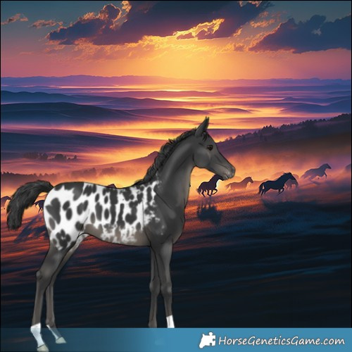 Horse Color:Black Appaloosa 