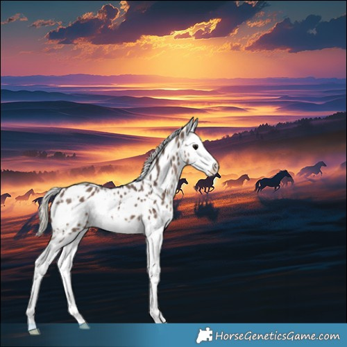 Horse Color:White Spotted Silver Black Splash Leopard 