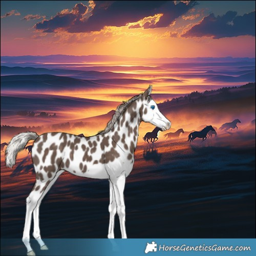 Horse Color:Silver Black Splash Near Leopard 