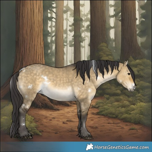 Horse Color:White Spotted Buckskin Dun 
