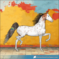 Horse Color:Bay Splash Near Leopard Rabicano 