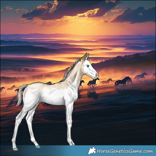 Horse Color:Silver Buckskin Roan Splash Frame Rabicano 