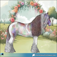 Horse Color:Nacre Chocolate Brown Chinchilla Onyx Tobiano 