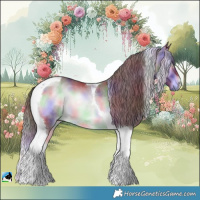 Horse Color:Nacre Chocolate Brown Chinchilla Onyx Tobiano 