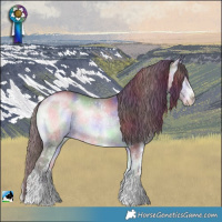 Horse Color:Nacre White Spotted Chocolate Brown Chinchilla Onyx Rabicano 