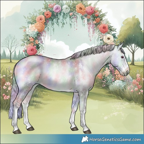 Horse Color:Nacre Chocolate Silver Buckskin Chinchilla Onyx Sabino 