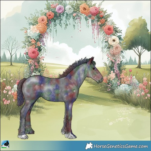 Horse Color:Nacre Black Chinchilla 