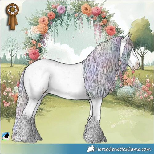 Horse Color:Nacre White Spotted Chocolate Silver Brown Chinchilla Sabino Rabicano 