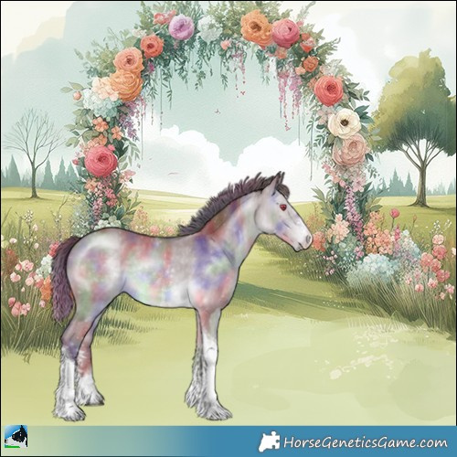 Horse Color:Nacre Chocolate Brown Chinchilla Sabino Tobiano Rabicano 