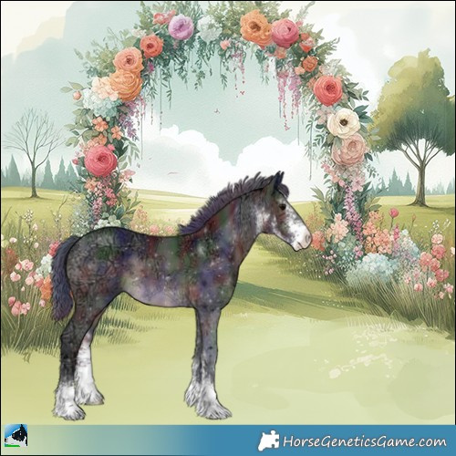 Horse Color:Nacre Brown Ice Sabino 