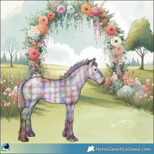 Horse Color:Nacre Plaid  Chocolate Silver Brown Chinchilla Dun 