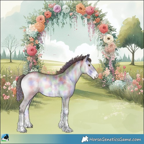 Horse Color:Nacre Chocolate Brown Chinchilla Onyx Sabino 