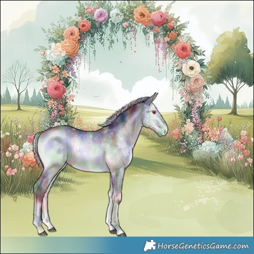 Horse Color:Nacre Silver Brown Chinchilla Onyx Sabino 