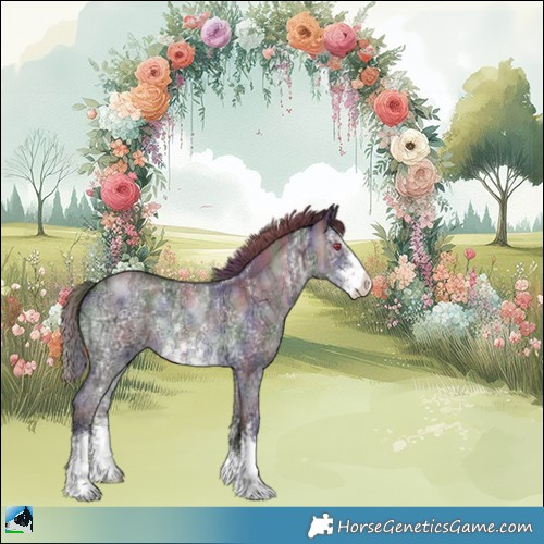 Horse Color:Nacre Chocolate Brown Chinchilla Ice Sabino 