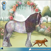 Horse Color:Nacre Chocolate Brown Chinchilla Sabino Rabicano